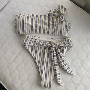 Abercrombie High Waisted One Shoulder Bikini